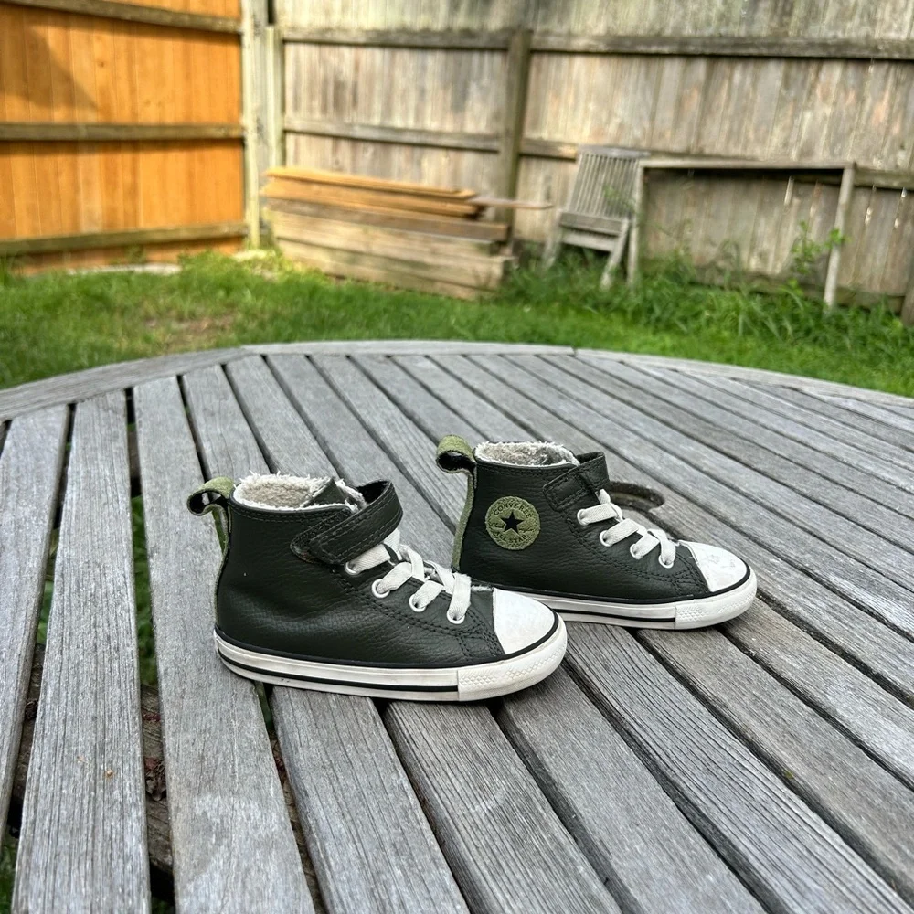 CHUCK TAYLOR ALL STAR 1V HIGH TD 'UTILITY GREEN' size‎ 8 kids